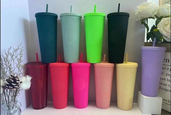 

starbucks double barbie pink durian laser straw cup tumblers mermaid plastic cold water coffee cups gift mug