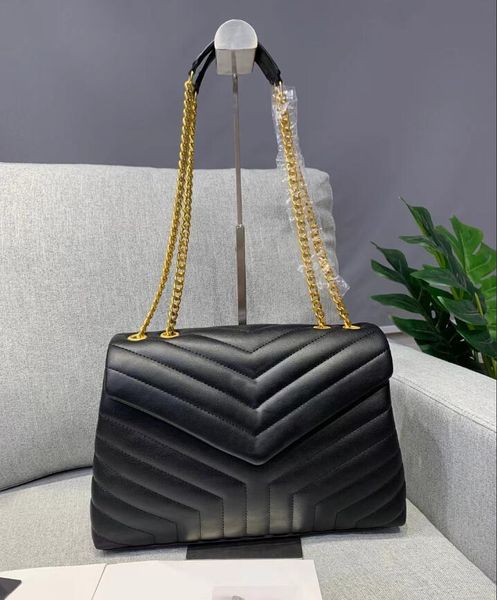 

luxury shoulder bag designer brand handbagas for ladies seam leather metal chain black clamshell crossbody bags quilted messenger handbags