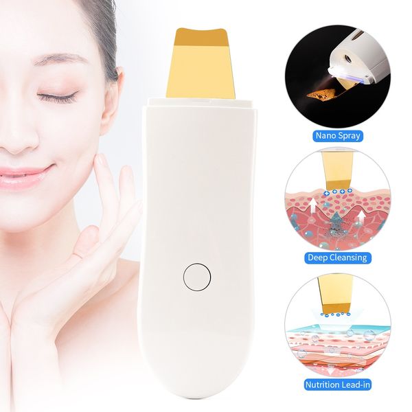 

ultrasonic facial skin scrubber cleaner ion acne blackhead remover blackhead removal tool face skin pore clean and exfoliatornew