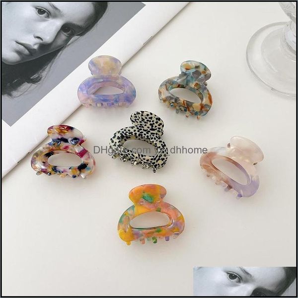 Klammern Haarschmuck Länge 4,5 cm Mädchen Colorf Hollow Out Mini Größe Essigsäure Bang Claw Clips Koreanische Frauen Scr DHSF8