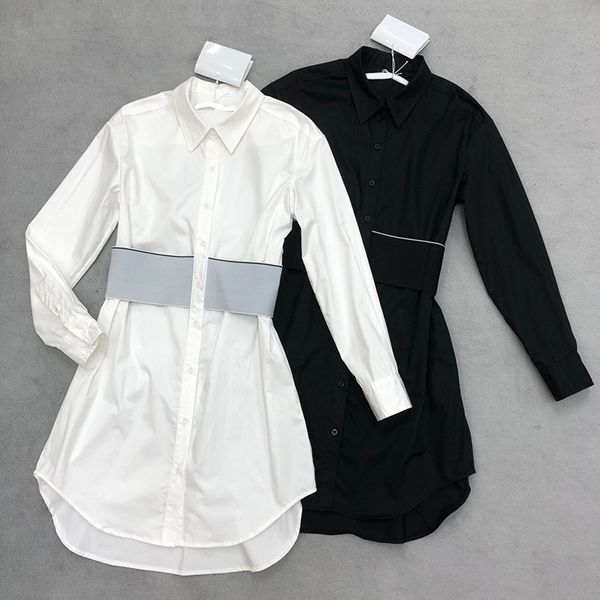

fashion cotton shirts dress vintage elastic waist dresses women soft touch skirts 2 colors breathable girls dresses skirt, Black;gray