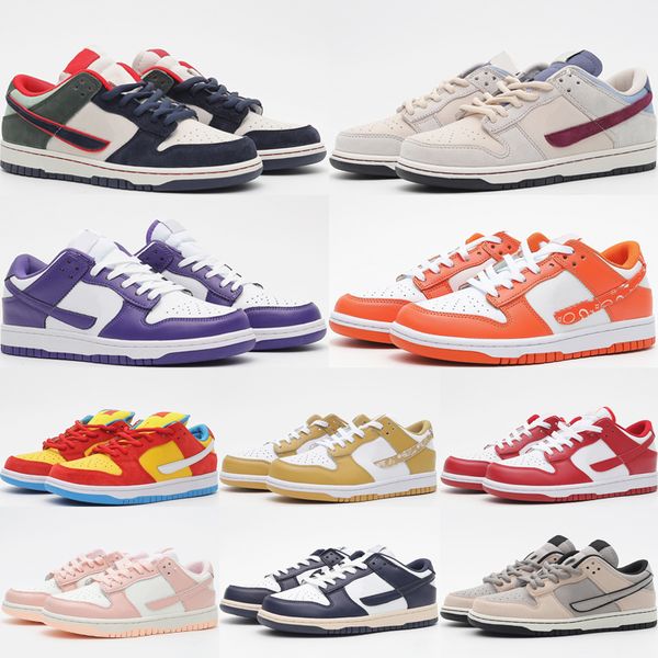 

sb running shoes low designer gym red court purple vintage navy barley orange paisley simpson grey suede outdoor sneakers size 36-45, Black