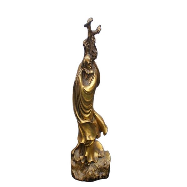 

chinese old bronzes da mo zu shi copper statue, Black
