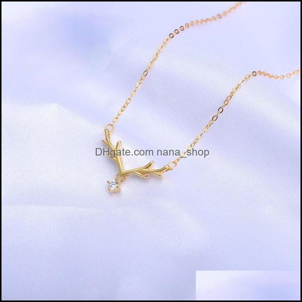 

chokers necklaces pendants jewelry antler necklace womens sterling sier drop delivery 2021 9fysr, Golden;silver