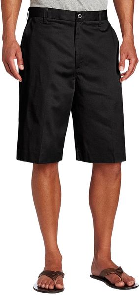 

men's flat front short x3mr#, White;black