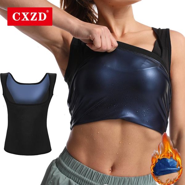 

women shapewear waist shapers trainer corset vest sauna tank thermo sweat body shaper slimming underwear compression shirt, Black;white