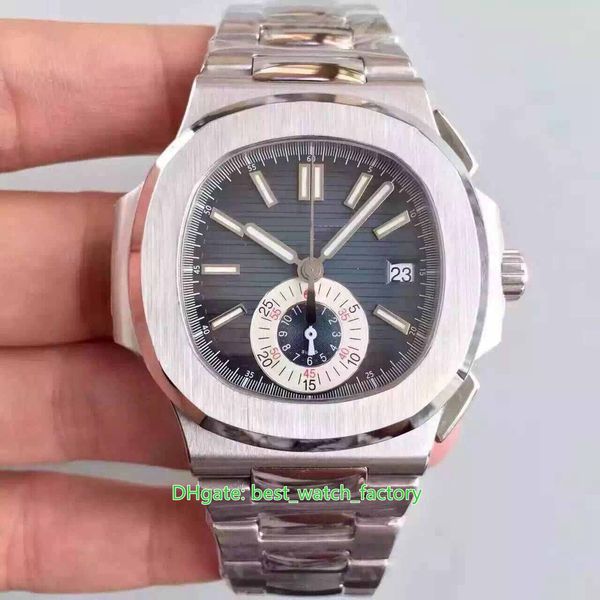

6 style watches 40.5mm nautilus 5980/1r-001 stainless steel chronograph workin cal.ch 28-520 c movement mechanical automatic mens watch men&, Slivery;brown
