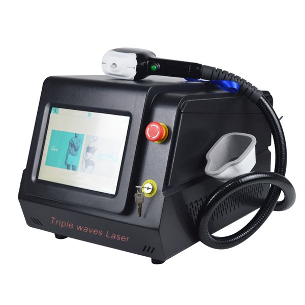

diode laser 810nm portable hair removal face rejuvenation machine for all skin types and ear nose unwant hairs removal, Black
