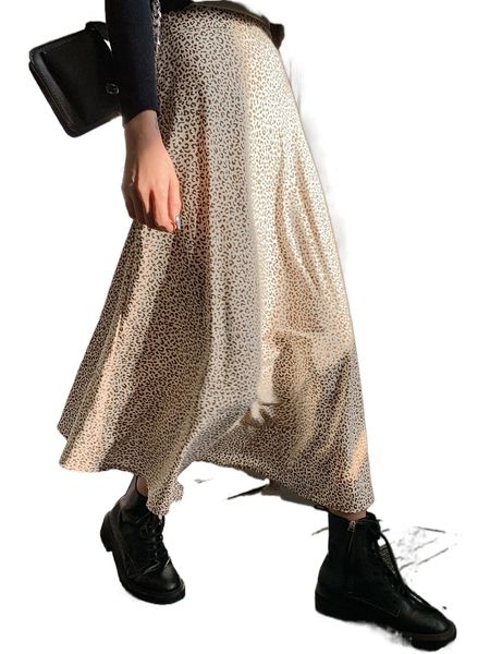 

dazy leopard print high waist skirt b4nv#, Black