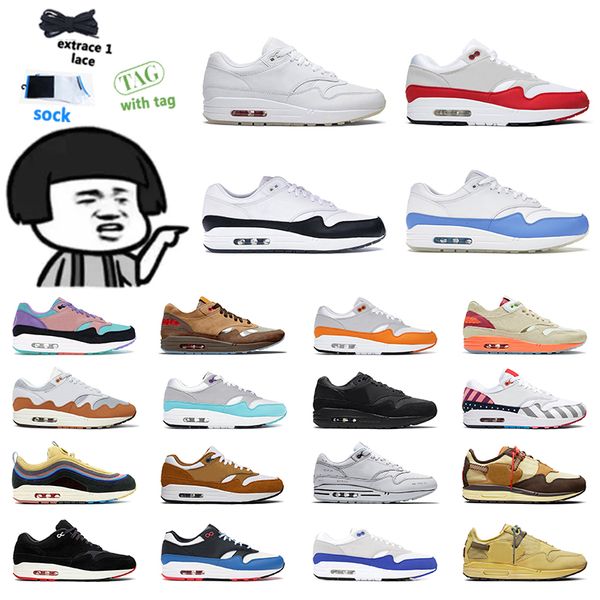 

2022 new running shoes 1s man and woman noise aqua black gum monarch sean wotherspoon dark teal green bred saturn gold