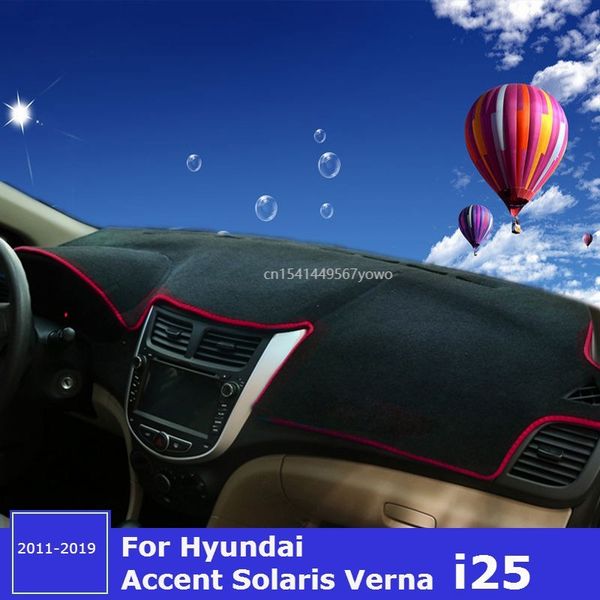 

for hyundai accent solaris verna i25 rb car dashboard avoid light pad instrument panel covers mat carpets accessorie 2011-2019