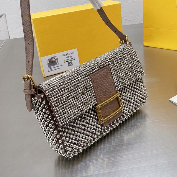 

designer women baguette underarm shoulder bag italy roma fen vintage full rivet embroidery handbags genuine leather luxury crossbody handbag