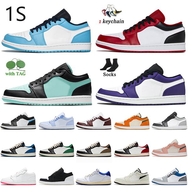 

2022 new wholesale jumpman 1 1s low basketball shoes reverse black toe tropical twist cactus jack dark mocha unc diamond bronze eclipse wome
