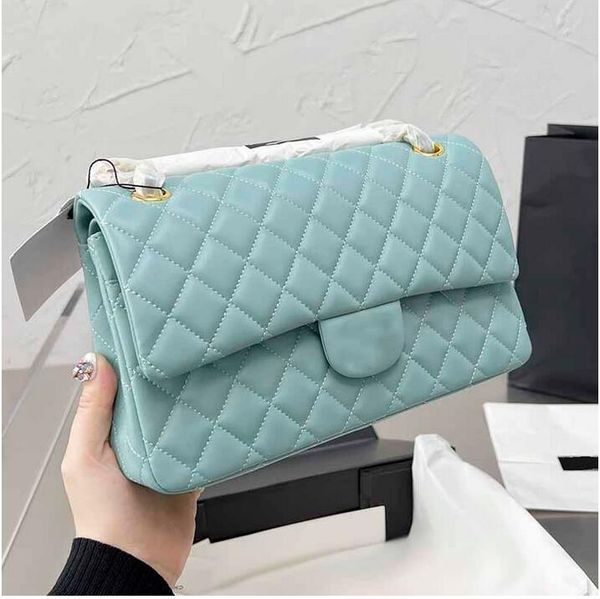 

fashion women mini crossbody designer bags flap solid color sheepskin classic handbag gold-tone metal chains shoulder bag timeless diamond q