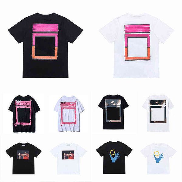

summer mens womens designers t shirts loose tees offs fashion brands man s casual shirt luxurys clothing street white shorts sleeve, White;black