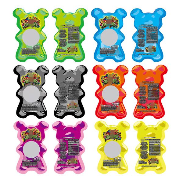 

special shaped mylar bags wholesale 500mg candy bags for candys dry herb flower