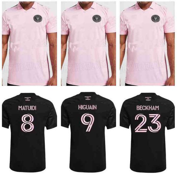 

mls 2022 2023 inter miami soccer jerseys home away beckham 22 23 pizarro figal matuidi higuain men kit football uniforms, Gray