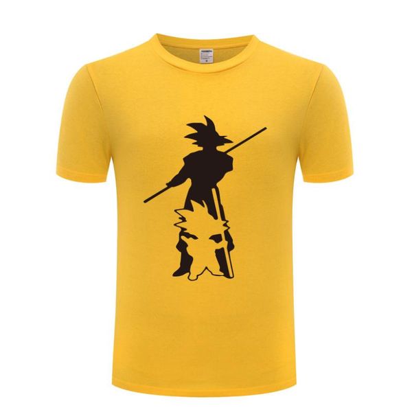 Herren T-Shirts Wukong T-Shirts Männer Anime Cartoon Kurzarm O Hals Baumwolle Mann T-Shirt Cool Funny Streetwear Top T-Shirt Große GrößeHerren