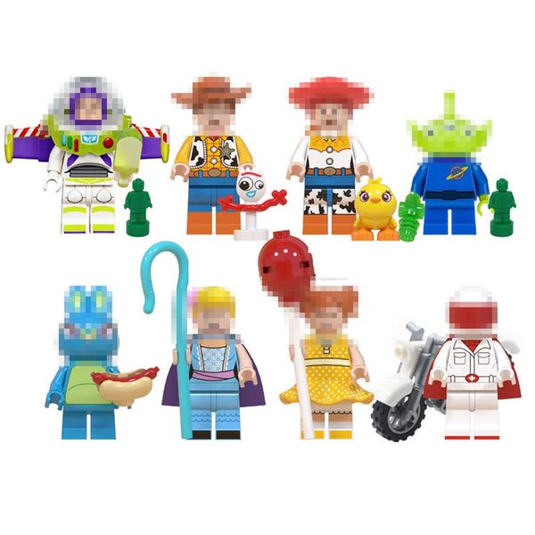 

wm 6060 cartoon movie minifigs mini toy figures woody buzz jessie alien duc282l