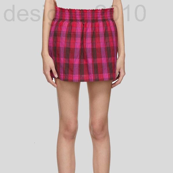 

skirts designer ac nordic swedish minority rose red purple plaid casual skirt smiling face embroidered elastic waist female pink flannel eel, Black