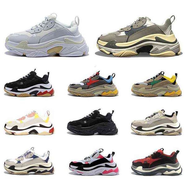 

triple s paris 17fw platform shoes men women black red white green dad shoe tennis increasing sports size 36-45, Black;white