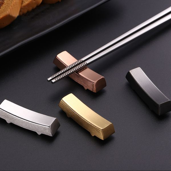 Ponte Forma Chopstick Titular Aço Inoxidável Coffee Colher Apoio Suportes Hotel Dinnerware Stand Home Cozinha Ferramentas BH6359 TYJ