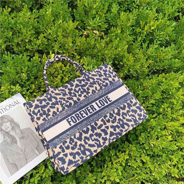 

bags new high texture leopard tote bag large capacity canvas shopping style one shoulder armpit