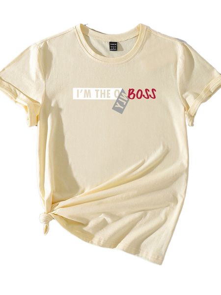 

slogan graphic round neck tee r0jq#, White