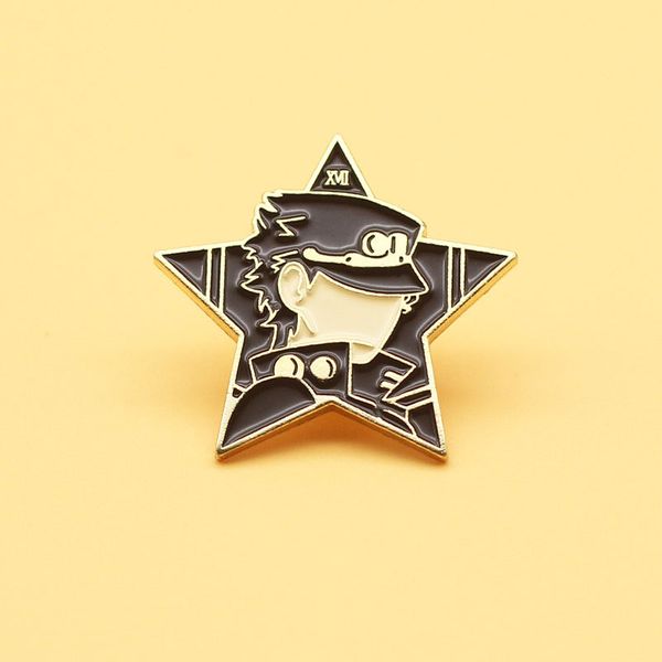 

bizarre adventure metal badge cartoon character cartoon brooch anime brooch, Blue