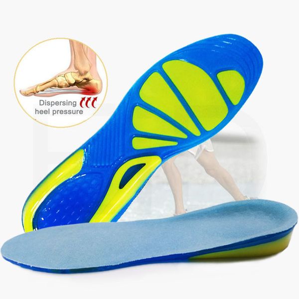 

silicone gel insoles non-slip massaging foot care for plantar fasciitis orthopedic shoe inserts shock absorption shoe pad, White;pink