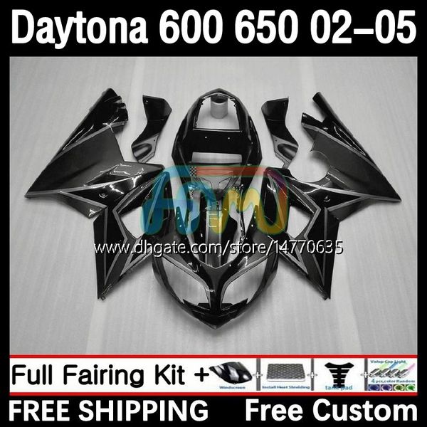 Daytona için Çerçeve Kiti 650 600 CC 02 03 04 05 gövdeye 7dh.24 Cowling Daytona 600 Daytona650 2002 2003 2004 2004 2005 Body Daytona600 02-05 Motosiklet Kapısı Gri Siyah