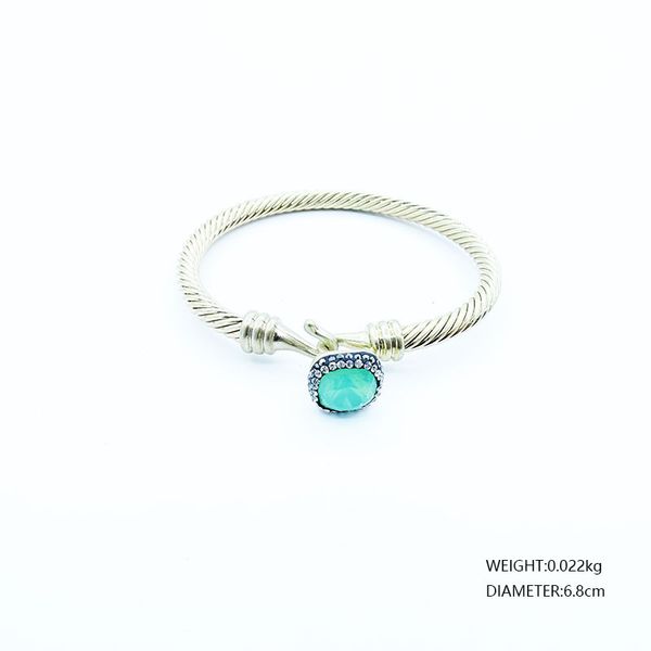 

europe and the united states air cooling green gem bracelet, Golden;silver