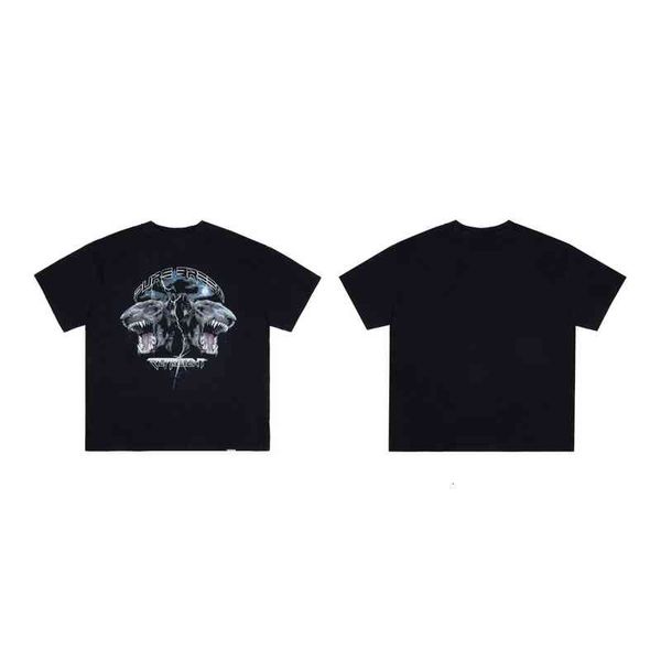 

men's t-shirts high version tested reappersent bulldog washed old t-shirt high street fashion brand printed men's and women's, White;black