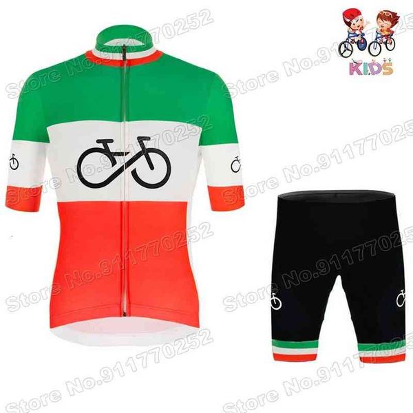 

2021 Italy Kids Cycling Jersey Sets Boys Girls National Team Cycling Clothing Children Road Bike Shirts Suit MTB Abbigliamento
