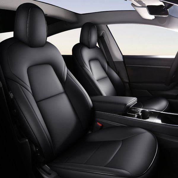 

original car custom seat cover for tesla model 3 17-21year 4 colors leather protector front rear seat cushion automotive accessories