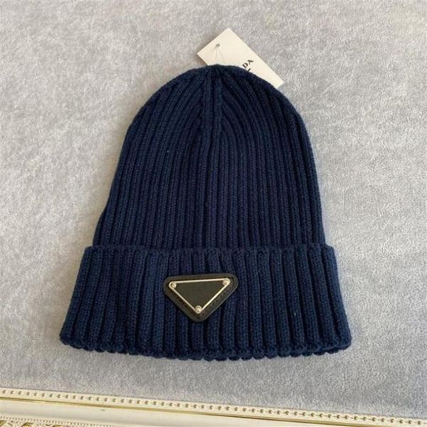 

luxury beanies hight quality men and wool knitted hat classical sports skull caps women high-end casual gorros bonnet 20333d, Blue;gray