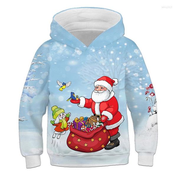 Felpe con cappuccio da uomo Felpe Moda Buon Natale Felpa con cappuccio per bambini Abbigliamento Ragazzi Abbigliamento per ragazze Maglioni Felpa PulloverUomo