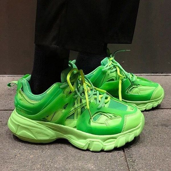 

luxury designer track and field 3.0 sneakers man platform casual shoes white black net nylon printed leather sports shoes triple s belts wit