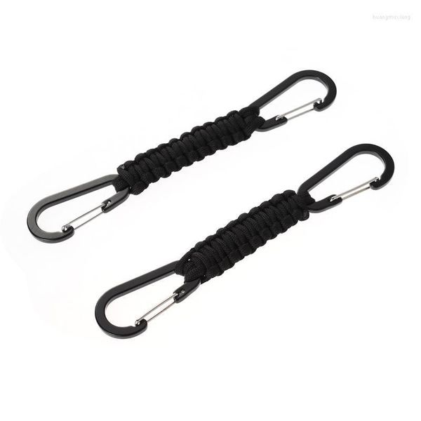 Gadgets ao ar livre 2 PCs Multi-funcionais chaveiros paracord com rings colhedas chaves-chave para caminhadas de serviço pesado escalada para