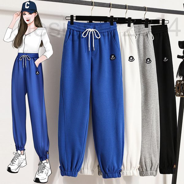 

women's pants & capris designer autumn 2022 high street fashion brand ins stickers korean version legged sports pants women's loos, Black;white