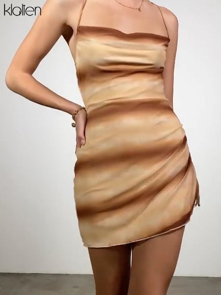 

fashion women strap dresses 2022 summer new backless print bandage beach vacation mini bodycon dresses y2k, Black;gray