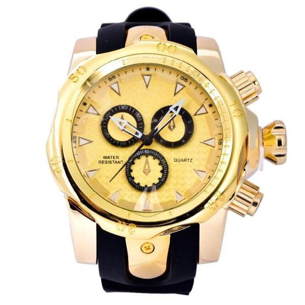 Relojes de pulsera Hombre Reloj SHHORS Relojes Big Dial Hombres Deportes Lujo Cuarzo Banda de silicona Montres Homme Mannen Horloge Relojes de pulsera