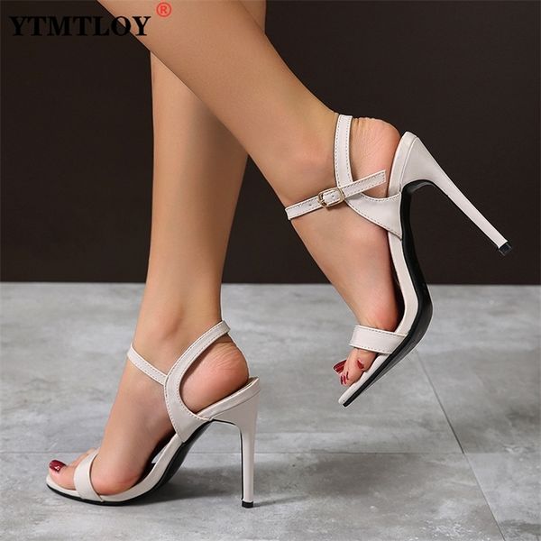 

summer pumps gladiator sandals women high heels open toe sandal lady ankle strap pump shoes size 35-42 220504, Black