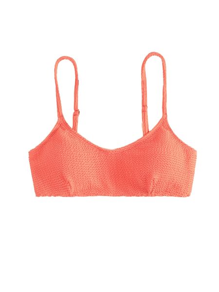 

neon orange textured bikini 61xa#, White;black