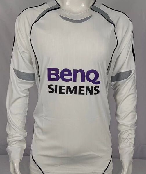 

2006 2007 retro soccer jerseys raul hierro beckham football shirts vintage classic 1997 1998 real madrids futbol shirt classic de futbol, Black;yellow