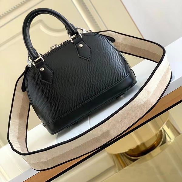 

5A Vintage Leather BB Water Ripple Shoulders Crossbody Bags Shell Embroidery Shoulder Strap Handbag Crossbody Bag Designer Clutch, Brown