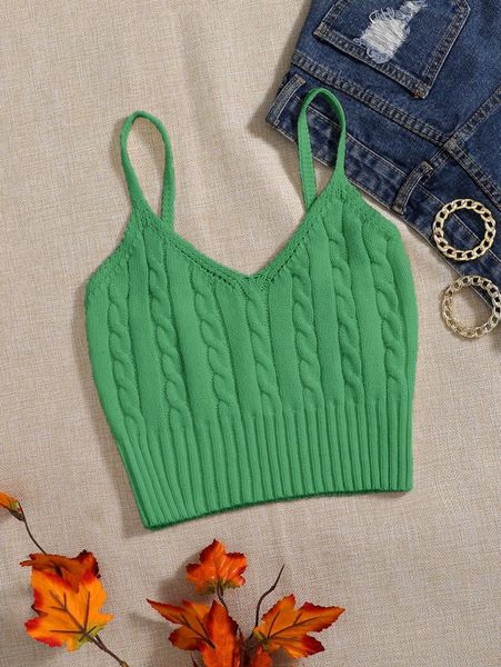 

cable knit cami m7qu#, White;black