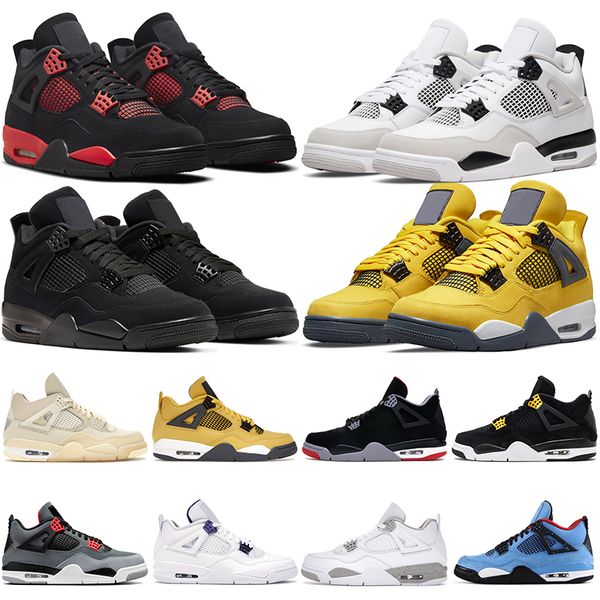 

r 4s basketball shoes for men women 4 red thunder university blue sail military black cat white oreo mens womens outdoor sports