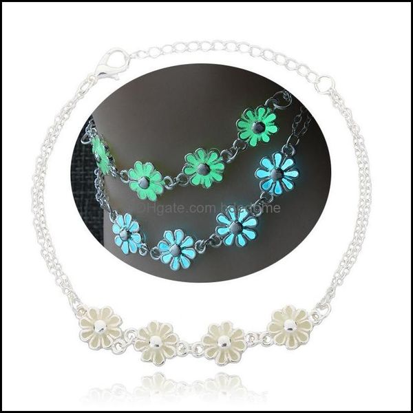 

charm bracelets luminous flower peach heart fashion bracelet fluorescent dhoum, Golden;silver