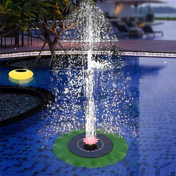 Schwimmender Gartenbrunnen für den Hof, Pool, Teich, Dekoration, solarbetriebene Wasserpumpe, Terrasse, Rasen, Außendekoration 220622